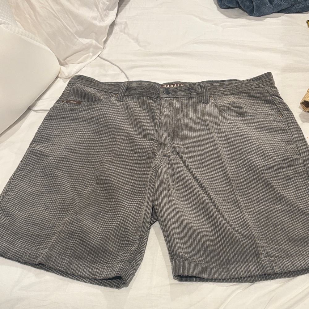 Y2K Gray Striped corduroy Men's Shorts